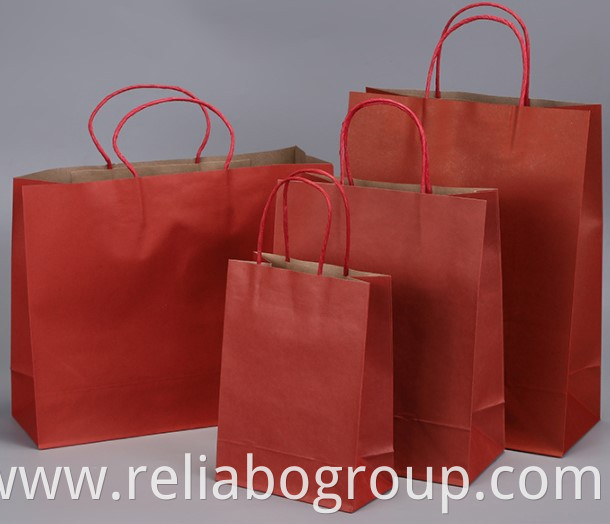 Customized Take Away Fast Food Bag Fashion Shopping Bag Brown Kraft Paper Bags